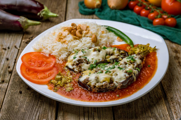 istock baked eggplant with minced and cheese. Turkish cuisine 1167249002