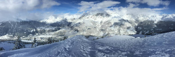 istock Snow Alps mountain panorama, captured in Bormio, Italy 1167251315