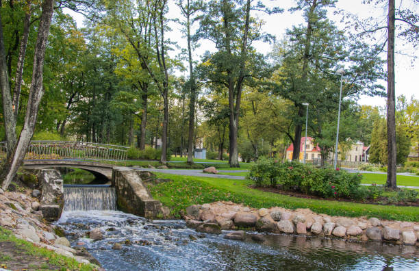 istock Small Water Cascade In The City Park. 1167257398