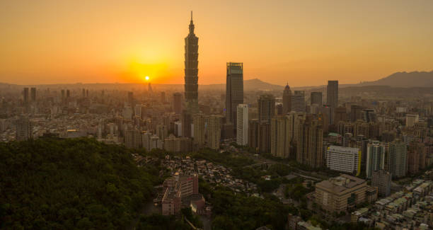 istock Taipei skyline cityscape at sunset 1167257848