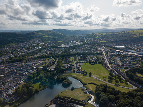 Caerphilly Castle Drone View