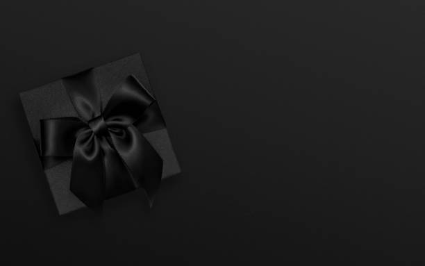Black Friday presents flat lay stock photo