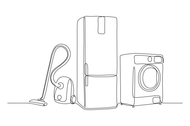 ilustrações, clipart, desenhos animados e ícones de eletrodomésticos - eletrodoméstico