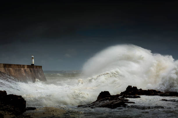 istock Stormy sea at Porthcawl 1167263767
