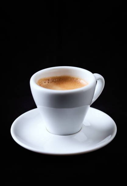 istock Cup of coffee on black background. Copy space. 1167270307