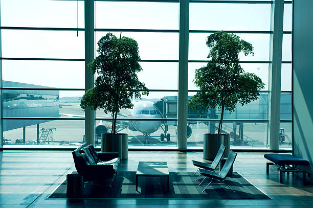 istock Airport lounge in blue light 116727664