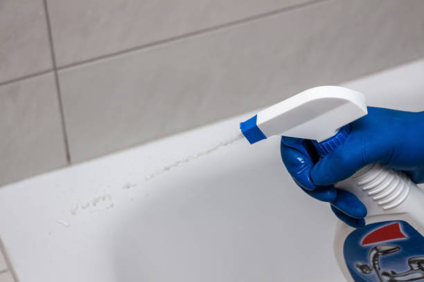 istock Plumbing fixtures cleaning process from limescale 1167278480