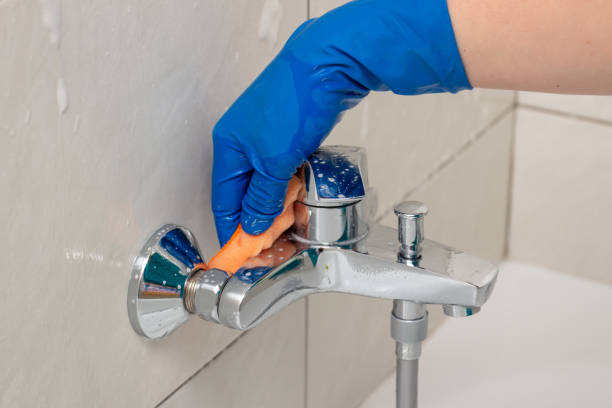 istock Plumbing fixtures cleaning process from limescale 1167278494