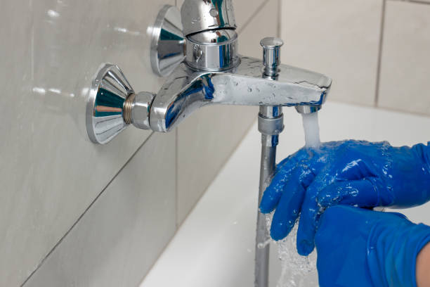 istock Plumbing fixtures cleaning process from limescale 1167278498