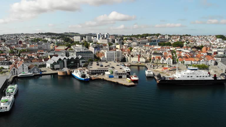 Aerial View of Stavanger Sentrum, Norway