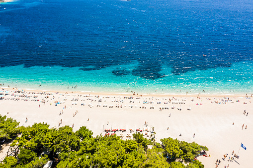 Aerial View of Zlatni Rat Beach, Bol, Croatia