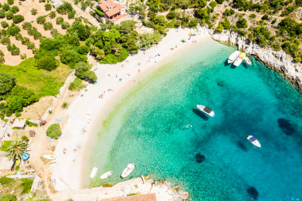 istock Top view of a Sandy Beach in Croatia 1167283295