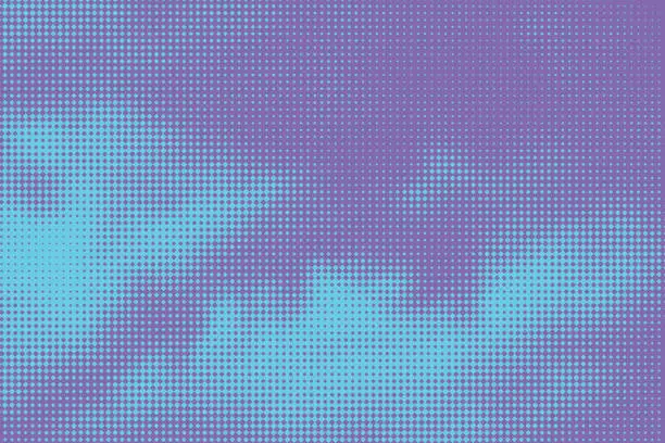 Vector illustration of Colorful Halftone Pattern Abstract background suggesting clouds