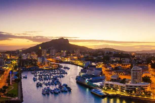 Aerial View of Townsville Sunset