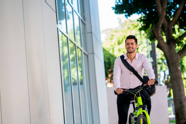 istock Man riding a bicycle in the city 1167304310