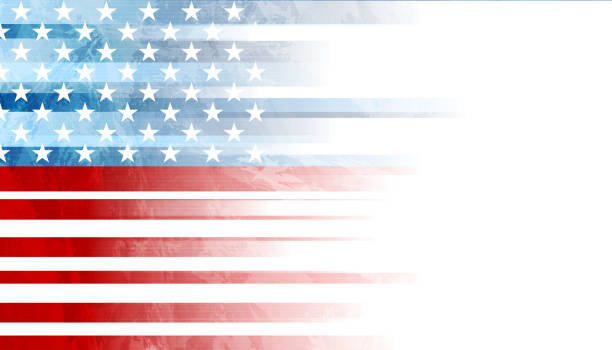 Grunge concept USA flag abstract background USA colors, stars and stripes abstract grunge design. Independence Day modern vector background. Corporate concept american flag flag backdrop stock illustrations