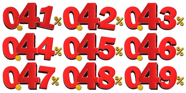 istock 0.41-0.49 Percent 3D (with Clipping Path). 1167307536
