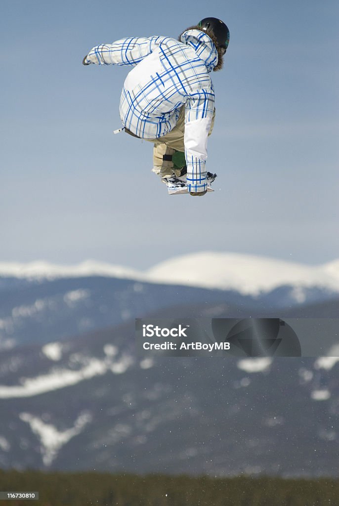 Salto de Snowboard - Royalty-free Cano Foto de stock