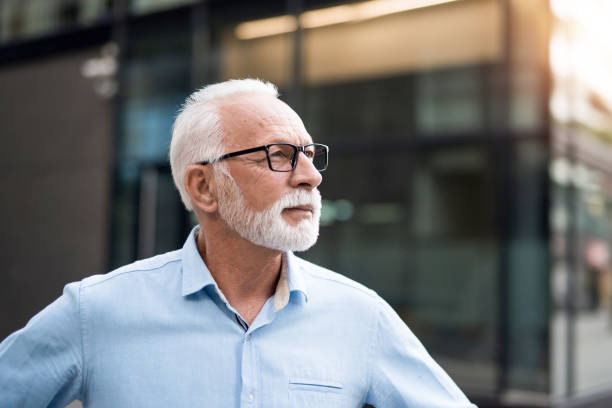 istock Profile view of elegant senior businessman. 1167309176
