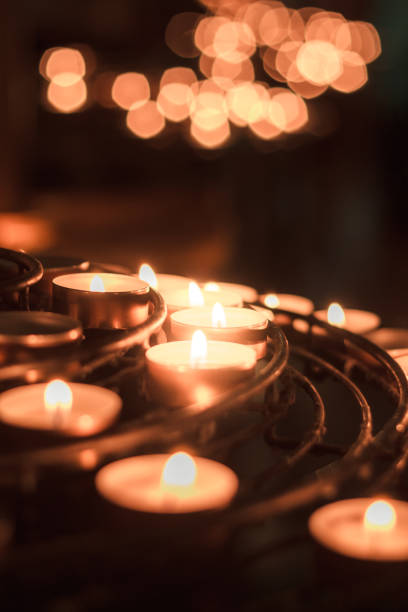 istock Candles enlightened in the church 1167312595