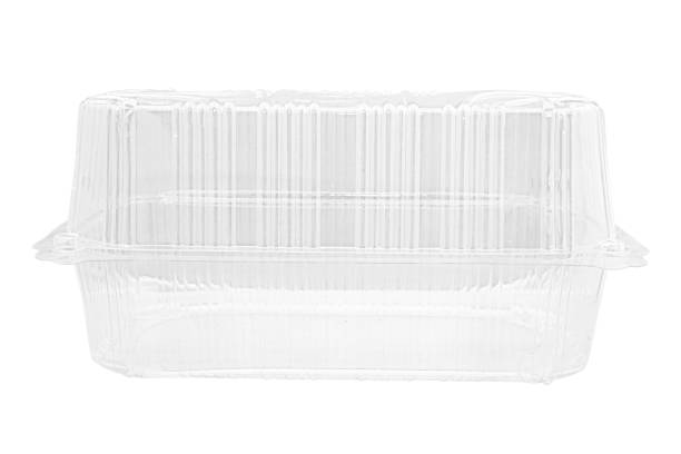 istock Empty transparent plastic food and sweets container isolated on white background / mockup 1167317787