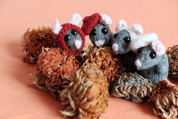 istock group cute mice stand on orange  background 1167319651