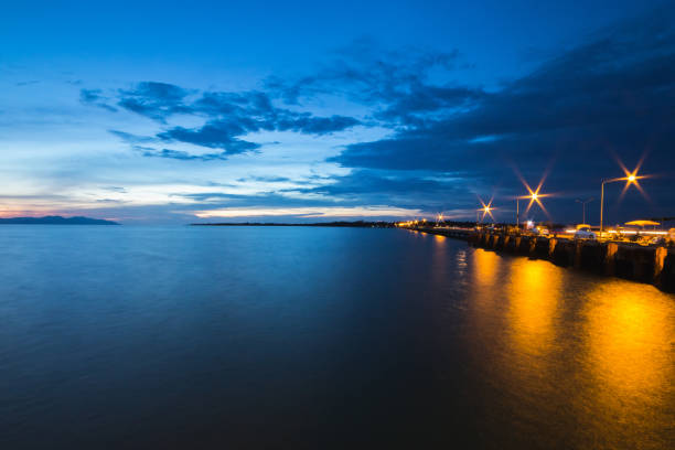 istock Twilight light of the sunset Bridge Landscape 1167321390