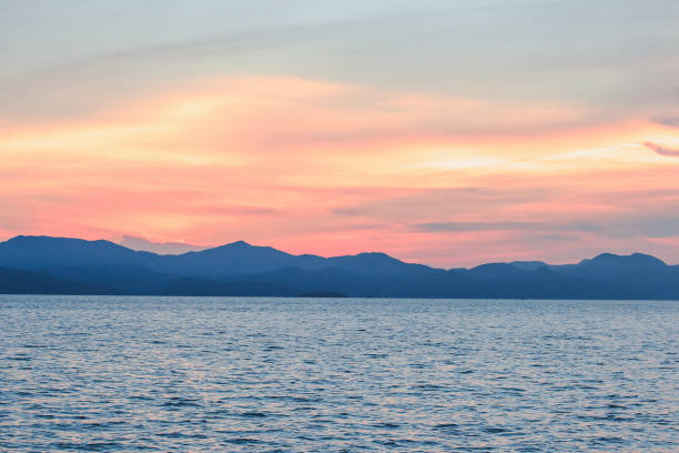 Twilight light of the sunset with beautiful sea landscape
