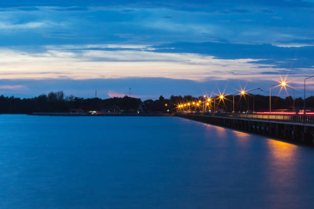 istock Twilight light of the sunset Bridge Landscape 1167321397