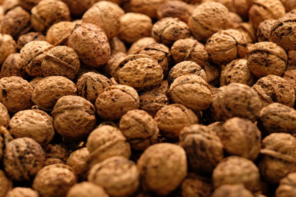 istock close up heap of brown walnuts. 1167321752