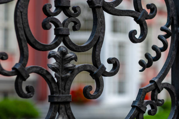 istock Decorative courtyard gates made of metal. 1167321817