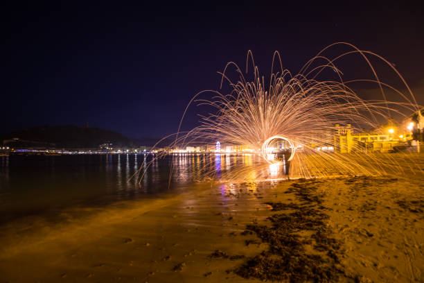istock Donostia San Sebastian fire sparks night Basque Country 1167325652