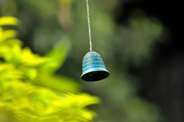Brass bell hanging in palace