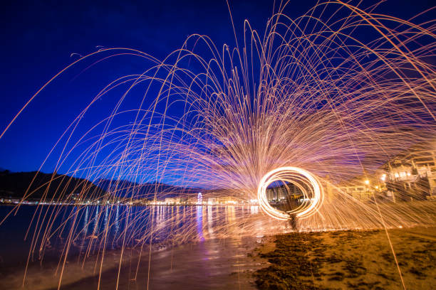 istock Donostia San Sebastian fire sparks night Basque Country 1167328653
