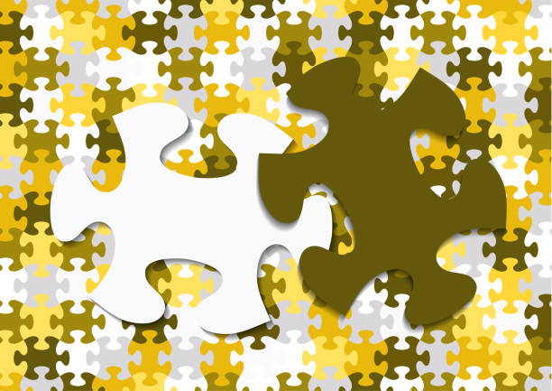 Abstract background from bright puzzle pieces. The composition is a complete puzzle and two separate puzzle elements on top. Abstract background from bright puzzle pieces. The composition is a complete puzzle and two separate puzzle elements on top. Vector illustration for your design. designate stock illustrations