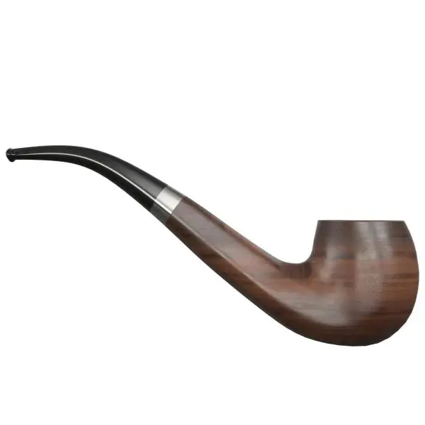 3D rendering illustration of a tobacco pipe