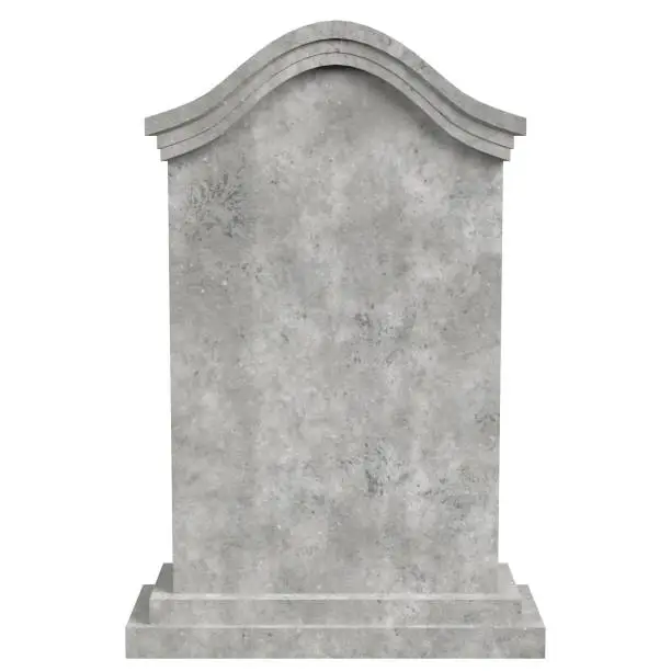3D rendering illustration of a tombstone nr.3