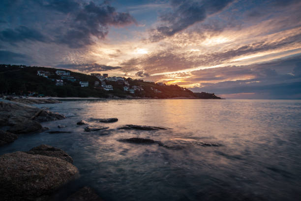 istock Sunset at sea with moody sky 1167341316