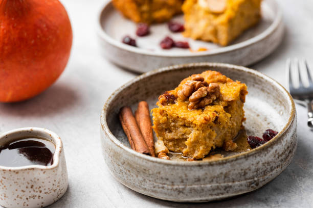 istock Autumn Pumpkin Pie Cake With Walnuts, Cinnamon 1167343477