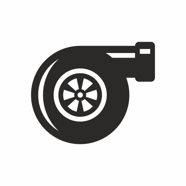 Turbocharger icon Vector icon isolated on white background turbo stock illustrations