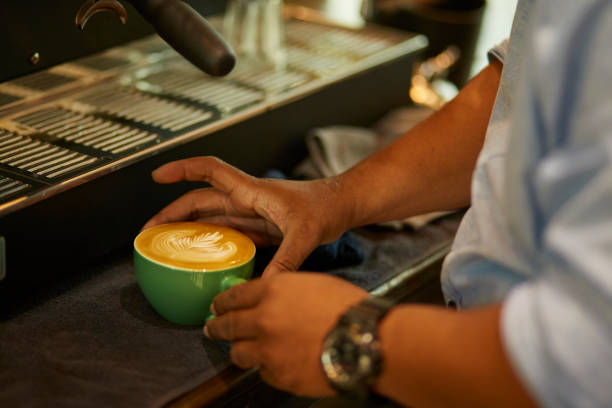 istock Barista cafe making fresh coffee by machine 1167345987