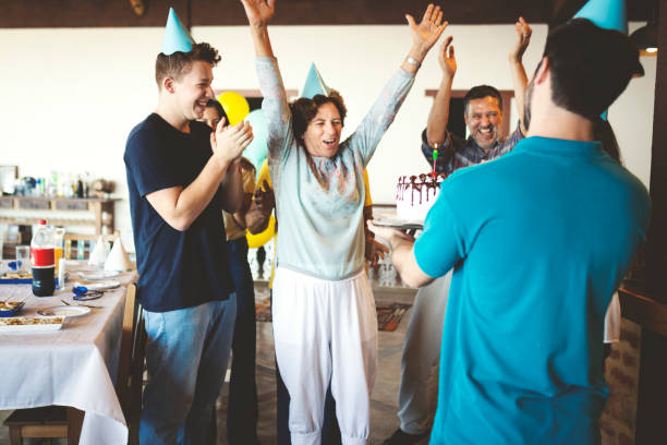 istock Family preparing a surprise birthday party 1167348676