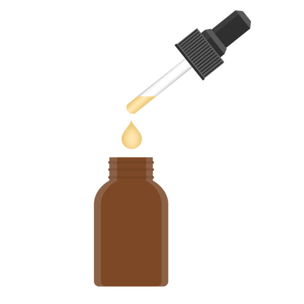 istock A glass bottle with a pipette with serum yellow. 1167350011