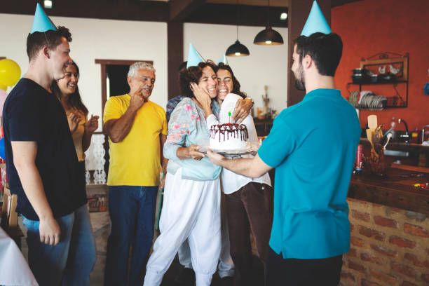 istock Family preparing a surprise birthday party 1167351836
