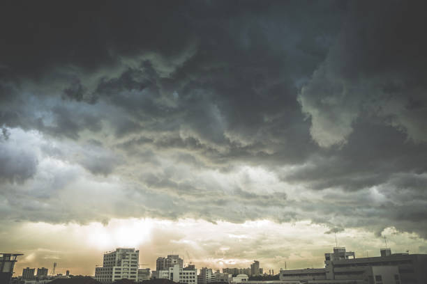 istock The rain clouds in the sky that the rain is heavy 1167352358