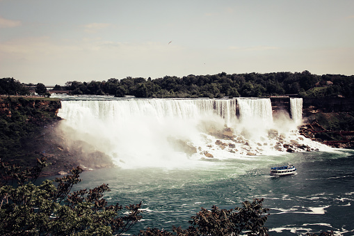 A visit to the Niagara Falls, horseshoe falls in Niagara-on-the-Lake, Ontario, Canada,