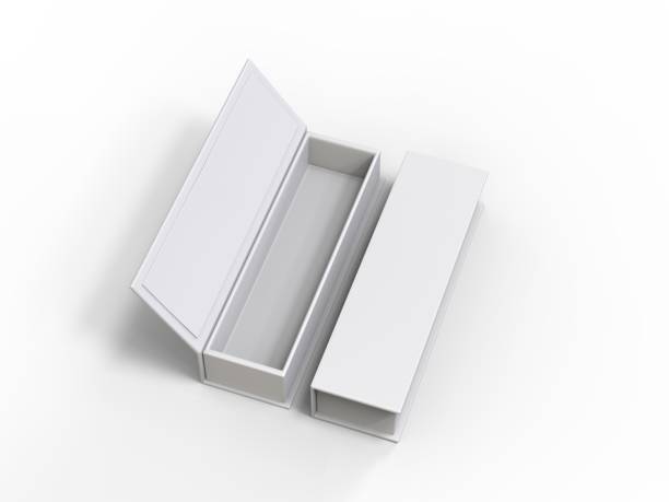 istock White blank hard cardboard book box mock up template, 3d illustration. 1167355529