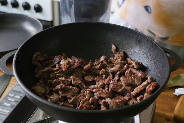 istock Roasted pork meat in a pan. pork 1167355573