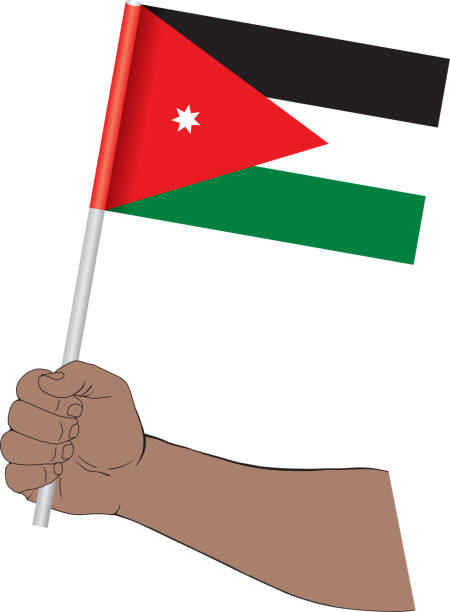 istock Hand holding national flag of Jordan 1167356428