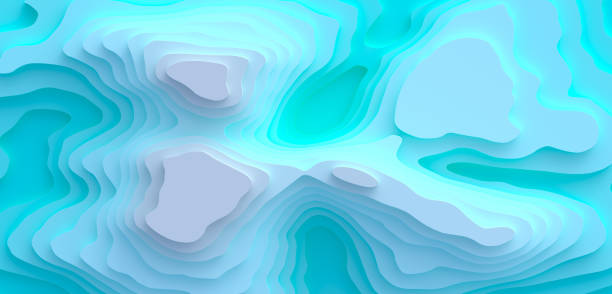 istock Illustration with Colorful Low poly 3D Landscape Paper cut Style_Blue Iceberg 1167357388